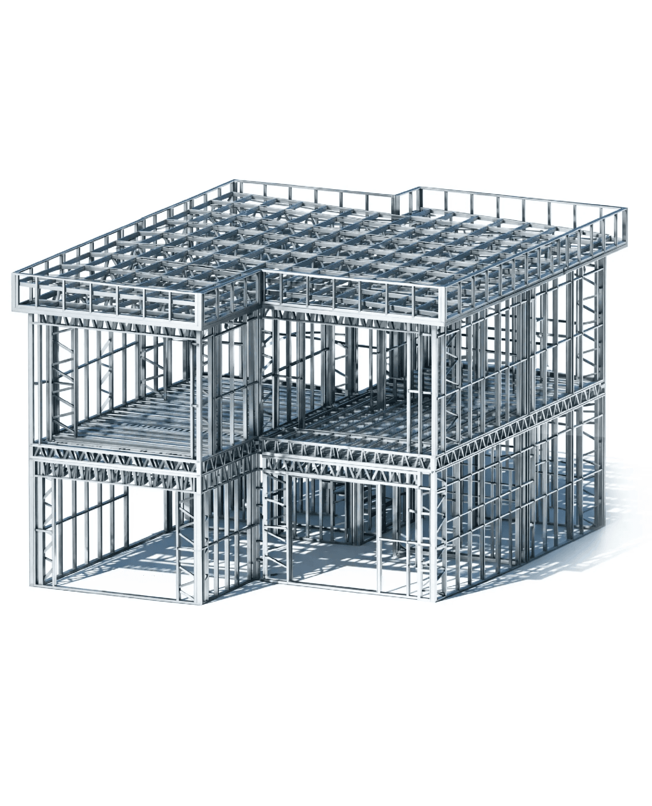 Galvanizli çelik karkas — 3D model